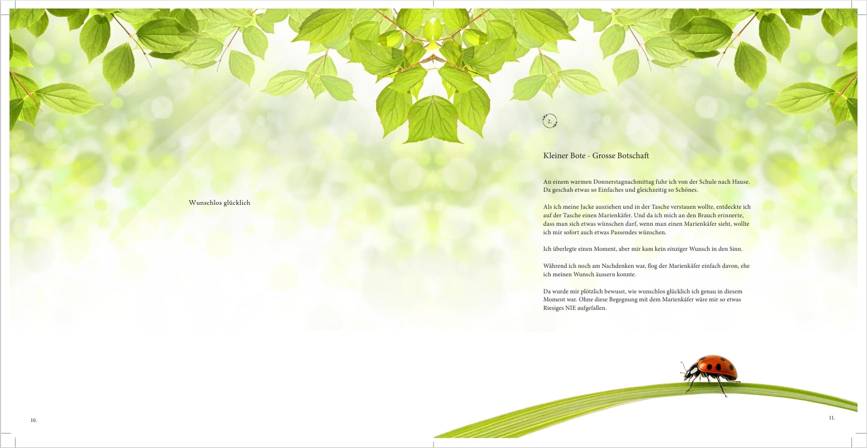 Doppelseite: Kleiner Bote – Grosse Botschaft